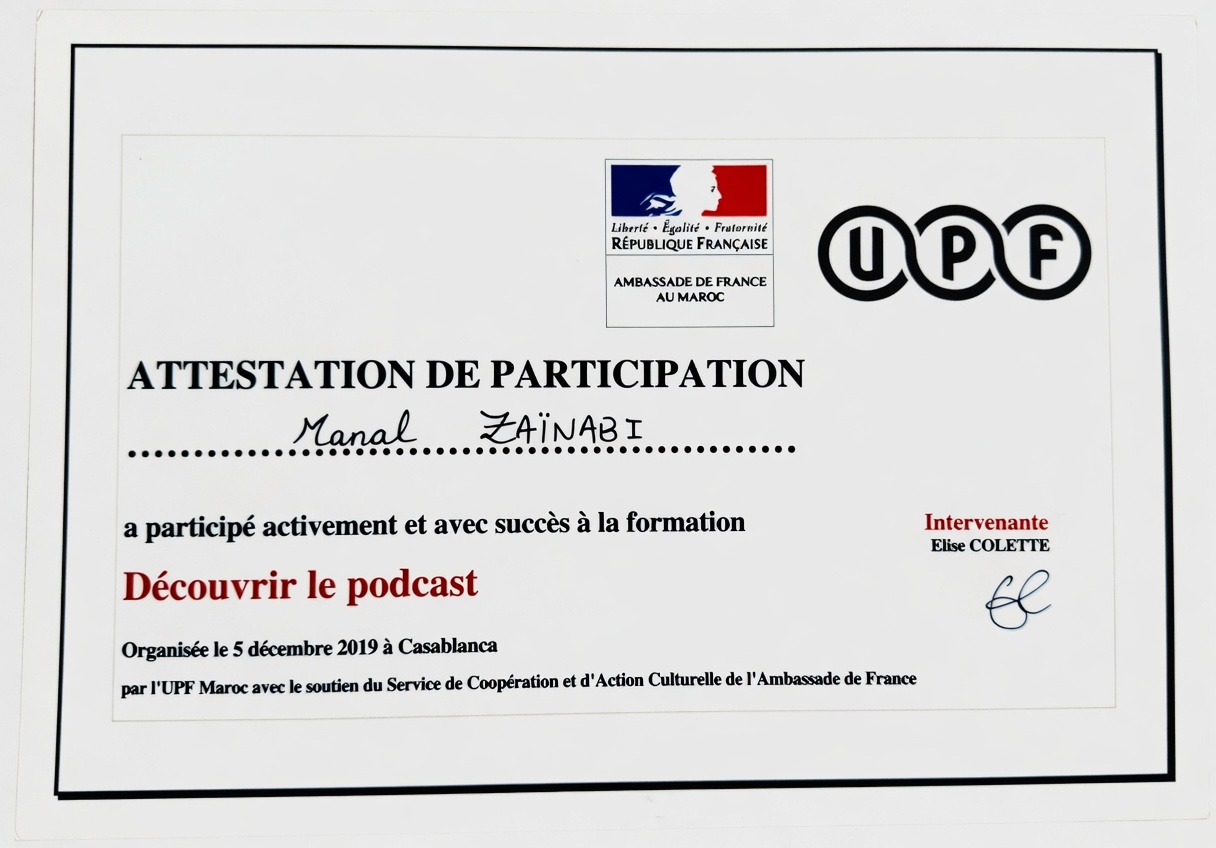 Découvrir le podcast certificate